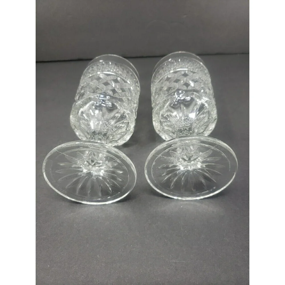 Vintage Anchor Hocking Wexford Glass Wine Water Goblet Set of Two Classic